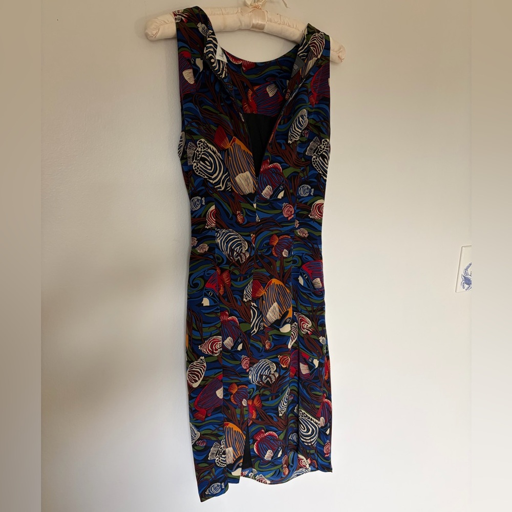 Neiman Marcus Multicolor Abstract Pattern Dress - image 2